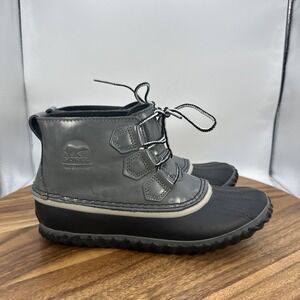 Sorel Out N‎ About Rain Duck Boot Gray Waterproof Travel Outdoors Women's 7
